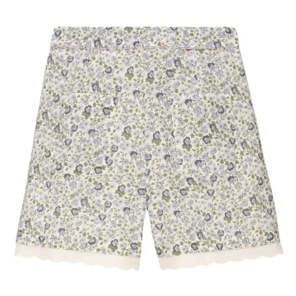 ZARA Kids | Green/Blue | SCALLOPED FLORAL SHORTS LIMITED EDITION - Picture 3 of 8